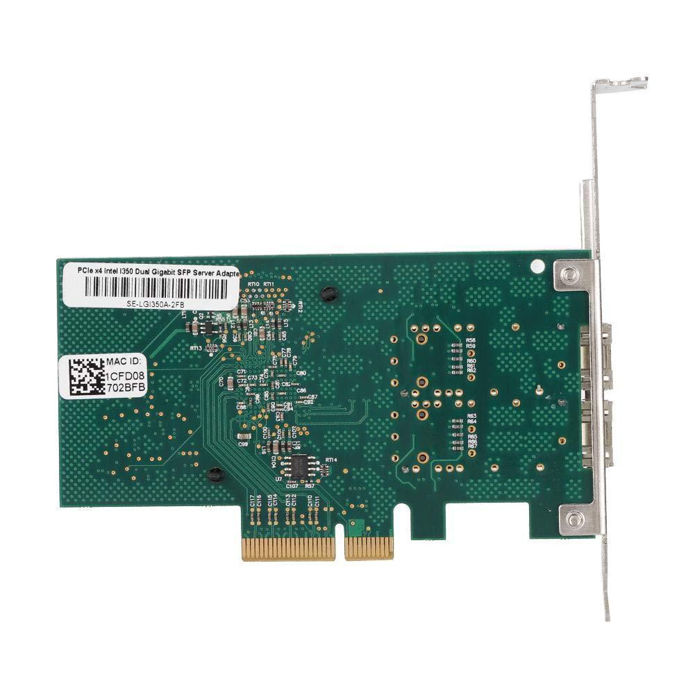 PCI-E Network Card for Intel 82576EB, 10/100/1000mbps Dual Port Fiber PCI Express Gigabit Network Card Adapter for Intel 82576EB - AloinfoUSA
