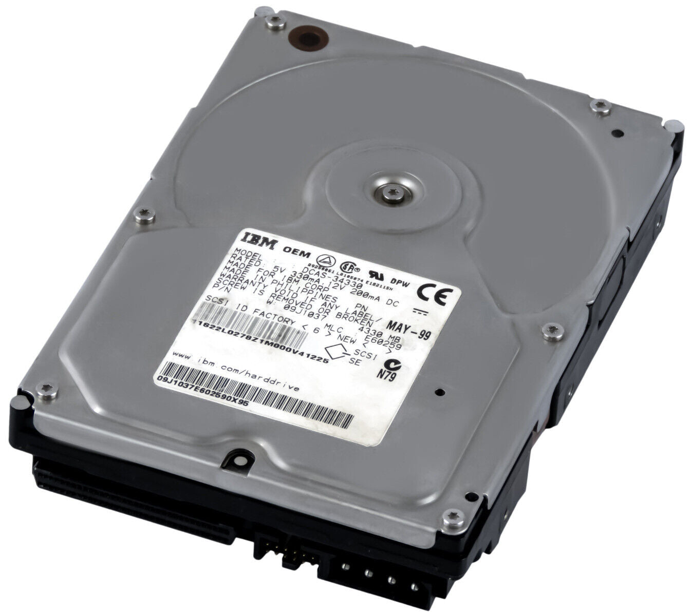 Disco IBM 09J1037 DCAS-34330 4.3GB SCSI 68-PIN Hard Drive - AloTechInfoUSA