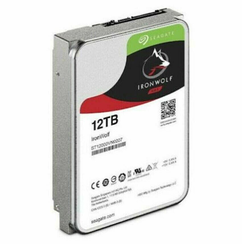 Disco rígido Seagate IronWolf NAS 12 TB HDD 7200 RPM SATA ST12000VN0007