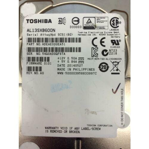 Disco Toshiba AL13SXB600N HDEAE00GEA51 600GB 15K 2.5" SAS 6Gbps Hard Drive | HD1241 - MFerraz Tecnologia