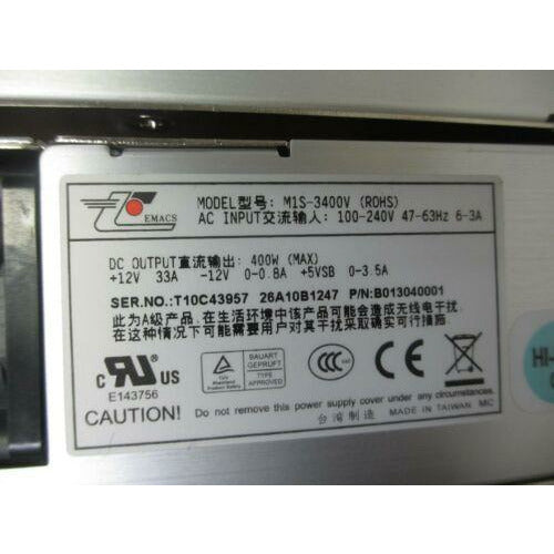 Fonte EMACS P/N M1S2-5400V4H w/ 2x EA. M1S-3400V 400WATT POWER SUPPLY - MFerraz Tecnologia