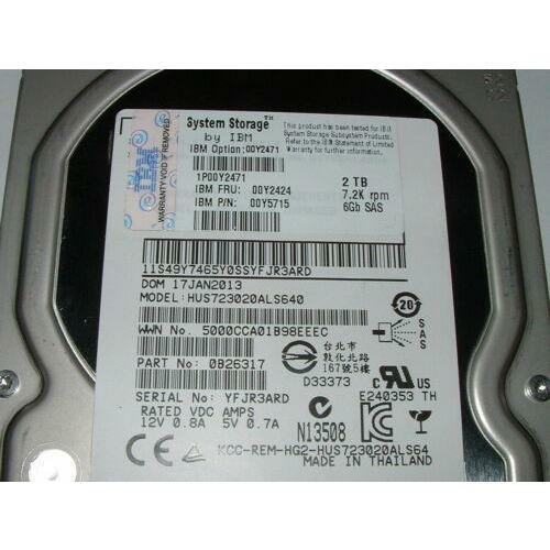 Disco HGST HUS723020ALS640 2TB 3.5" SAS 2 Enterprise Hard Drive IBM 00Y2424 - MFerraz Tecnologia