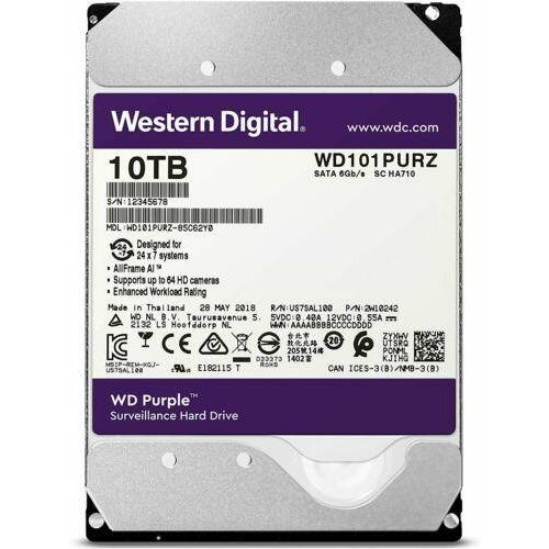 WD Purple WD121PURZ 12TB Surveillance 7200 RPM 3.5" SATA lll Internal 6 Gb/s - MFerraz Tecnologia