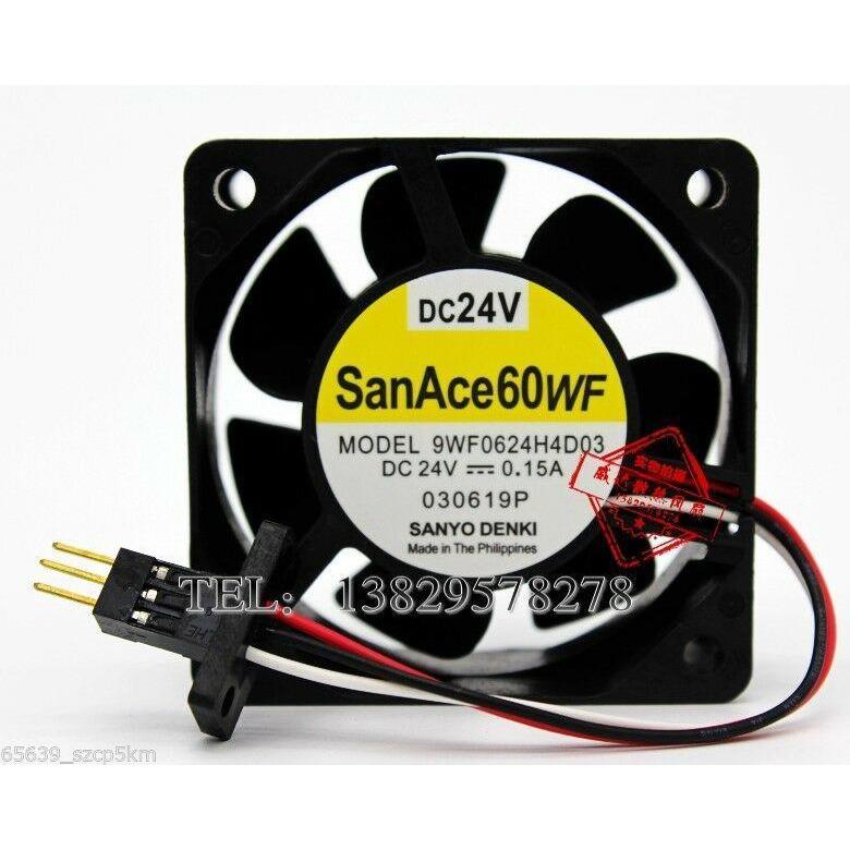 Sanyo Fanuc Fan 9WF0624H4D03 030619P 3 Pin Connector 60*60*25mm Cooling Fan - AloinfoUSA