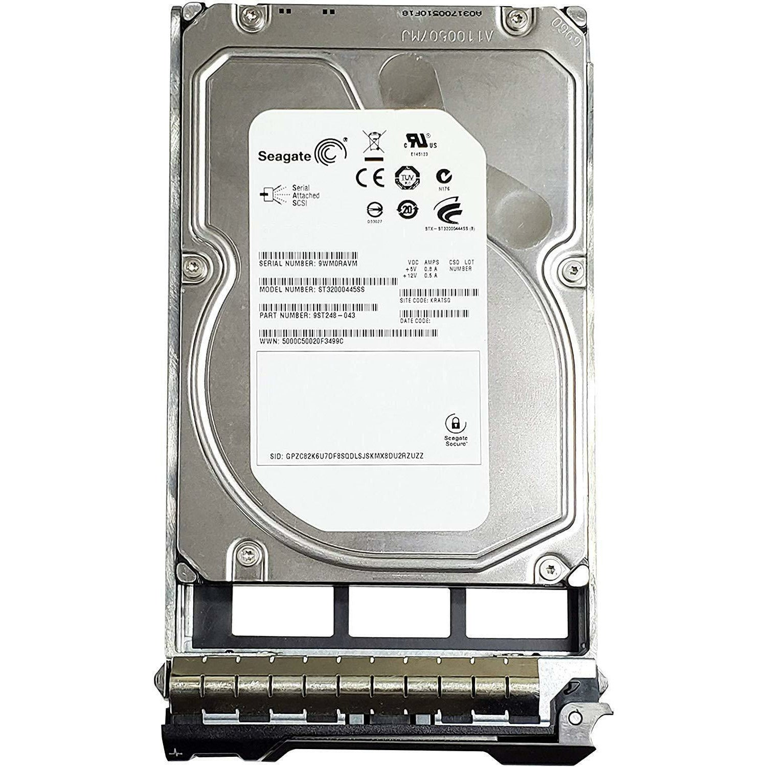 Seagate 12TB 7200 RPM 12Gb/s SAS 3.5" HDD Bundle with Tray Compatible with Dell PowerEdge R520, R530, R710, R720, R730, R730XD, R720XD, T330, T430, T620, T630 Servers - AloinfoUSA