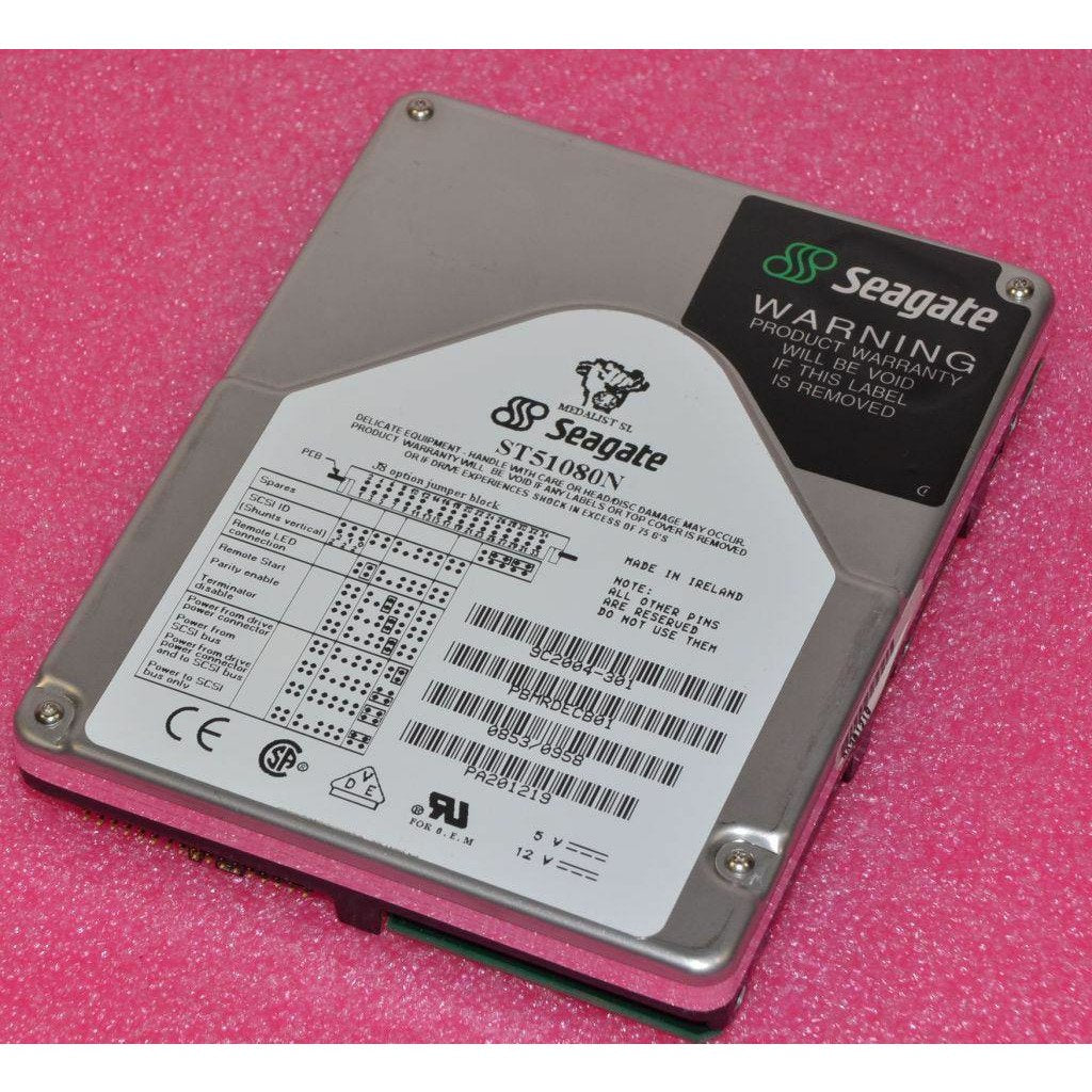 Seagate Medalist SL 1GB 1.08GB SCSI-2 HDD 50-pin ST51080N Hard Drive 7426900441492 - AloinfoUSA