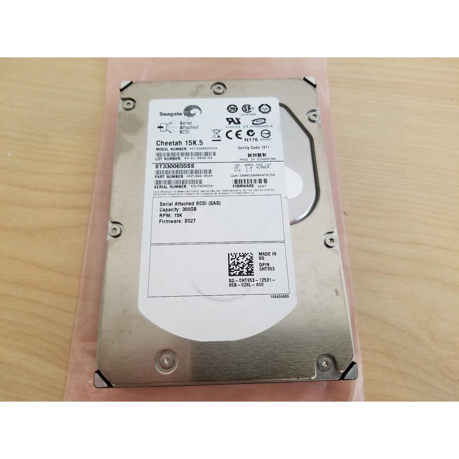 Seagate ST3300655SS SAS 300GB 15.5K 1311 A-01-0846-5 9Z1066-054 S527 HT953 5DD 836367003442 - AloinfoUSA