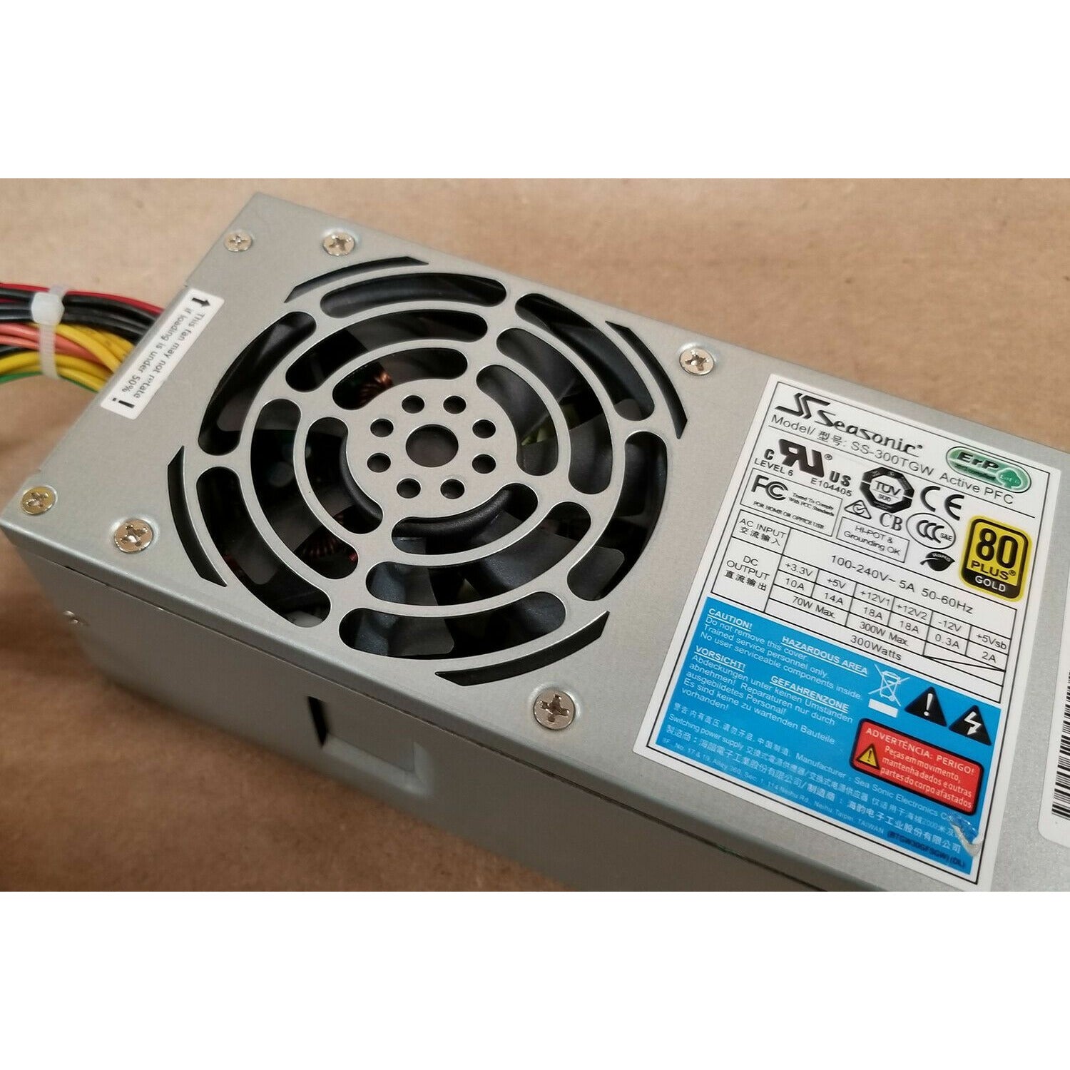 SeaSonic SS-300TGW 300W TFX12V 80 PLUS GOLD Certified Active PFC Power Supply - AloinfoUSA