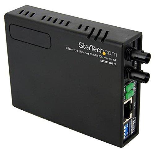 StarTech.com 10/100 Mbps Ethernet to Fiber Optic Media Converter - ST Multimode - 1310nm - 2km - Full/Half Duplex (MCM110ST2) - AloinfoUSA