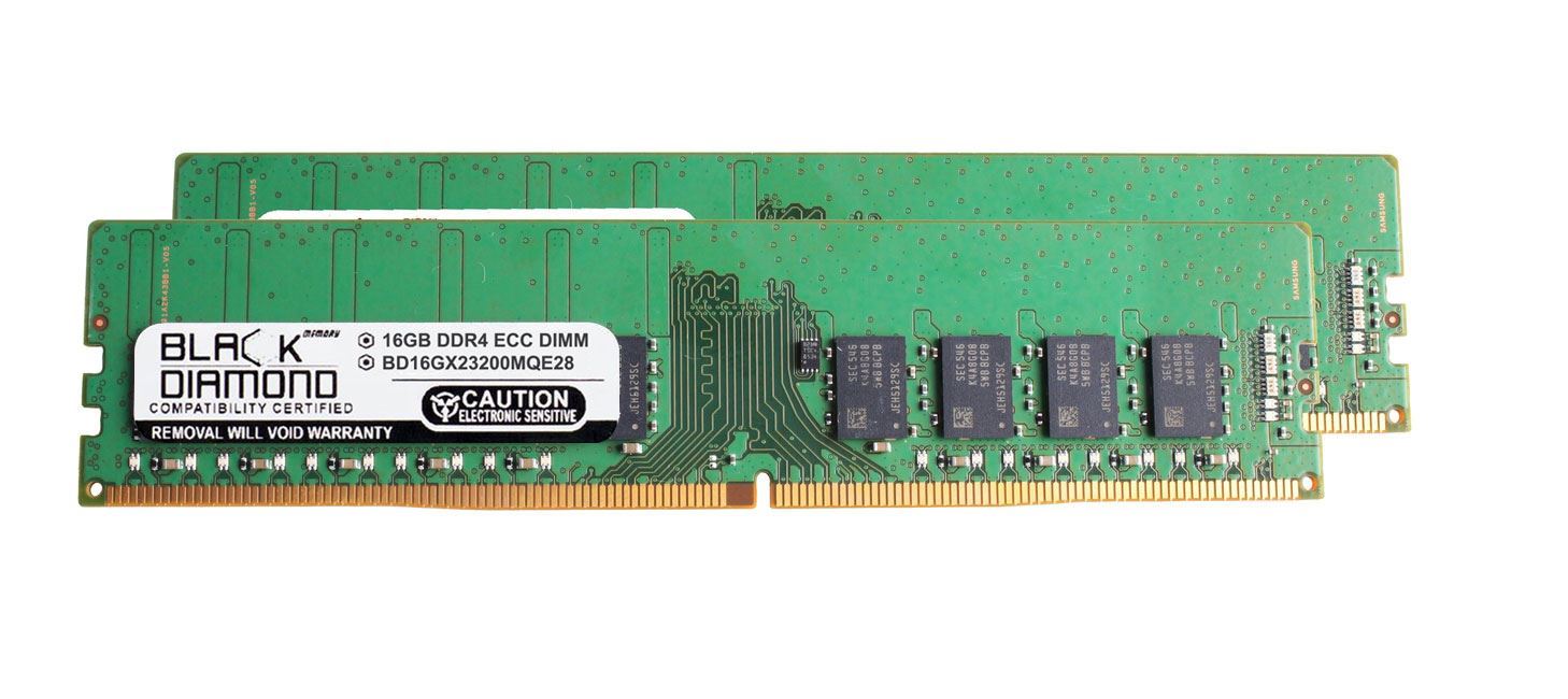 32GB (2x16GB DDR4 3200 ECC Memory 288-pin (2Rx8
