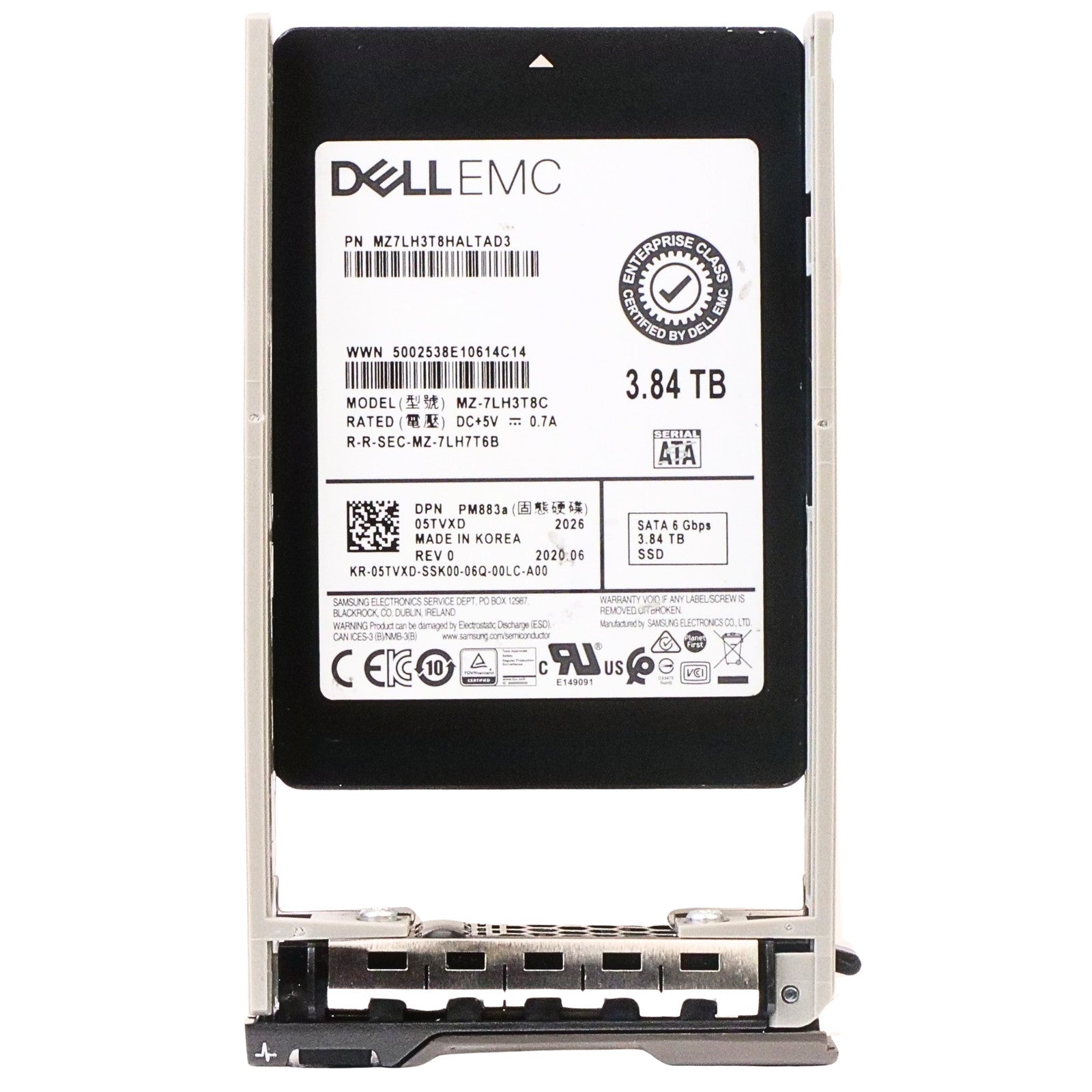 Dell G13 T55G2 3.84TB 1 DWPD SATA 6Gb/s 3D TLC 2.5in SSD