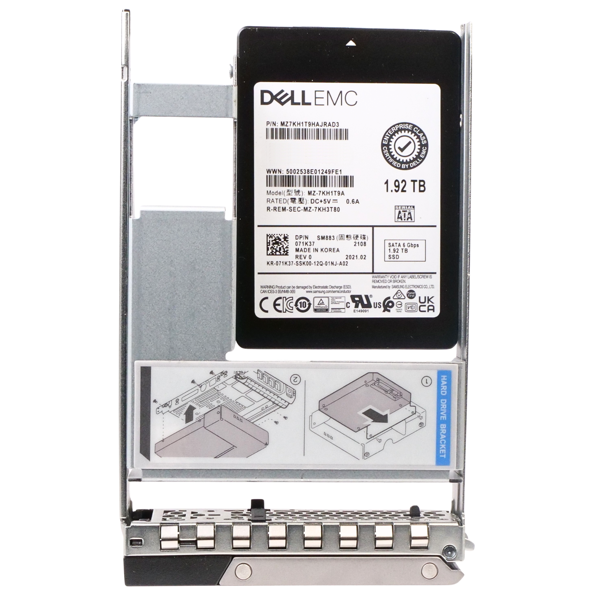 Dell G14 071K37 1.92TB 3 DWPD SATA 6Gb/s MLC Hybrid 3.5in Refurbished SSD