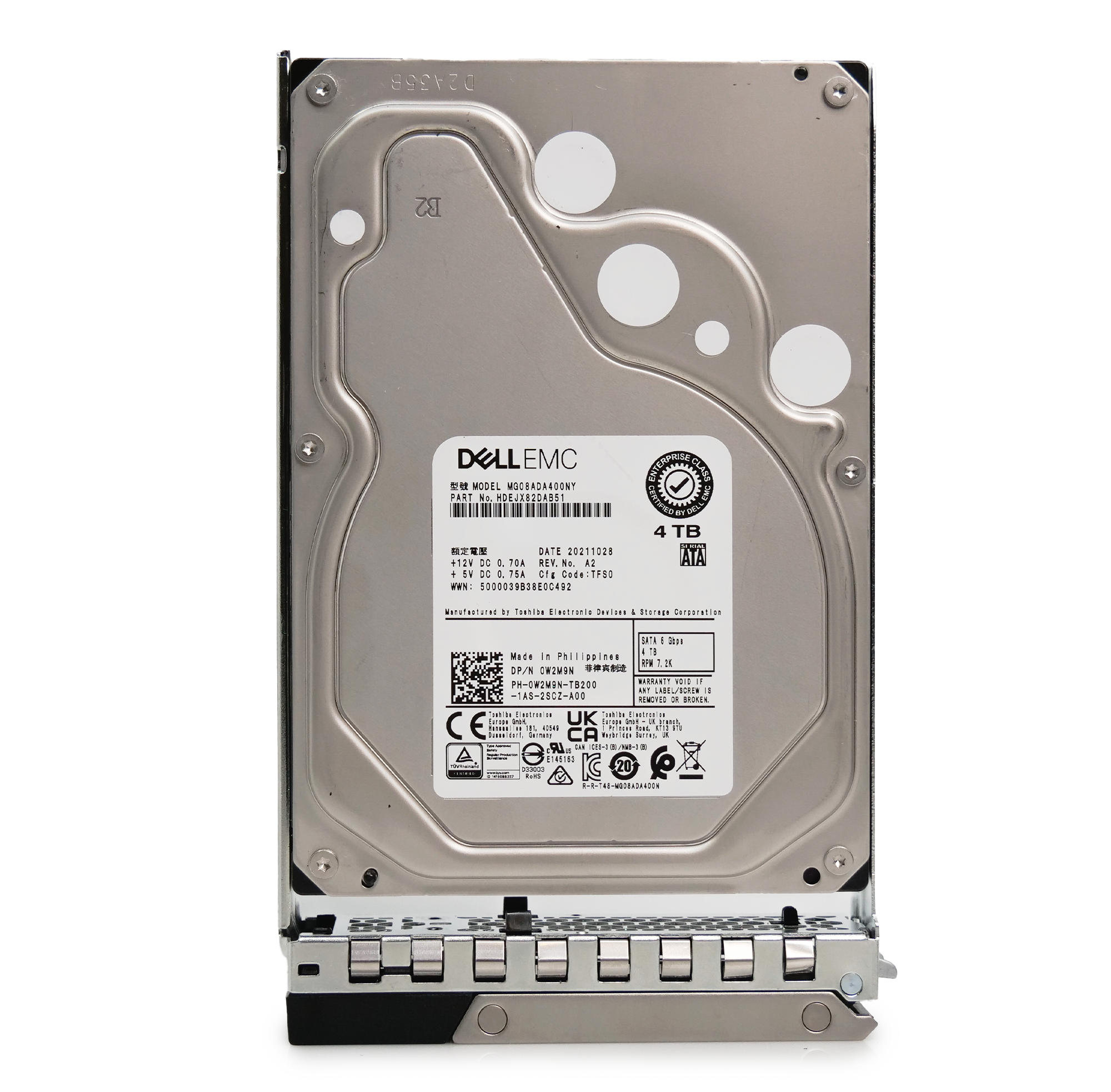 Dell G14 G9X3F 4TB 7.2K RPM SATA 6Gb/s 512n 3.5in Hard Drive