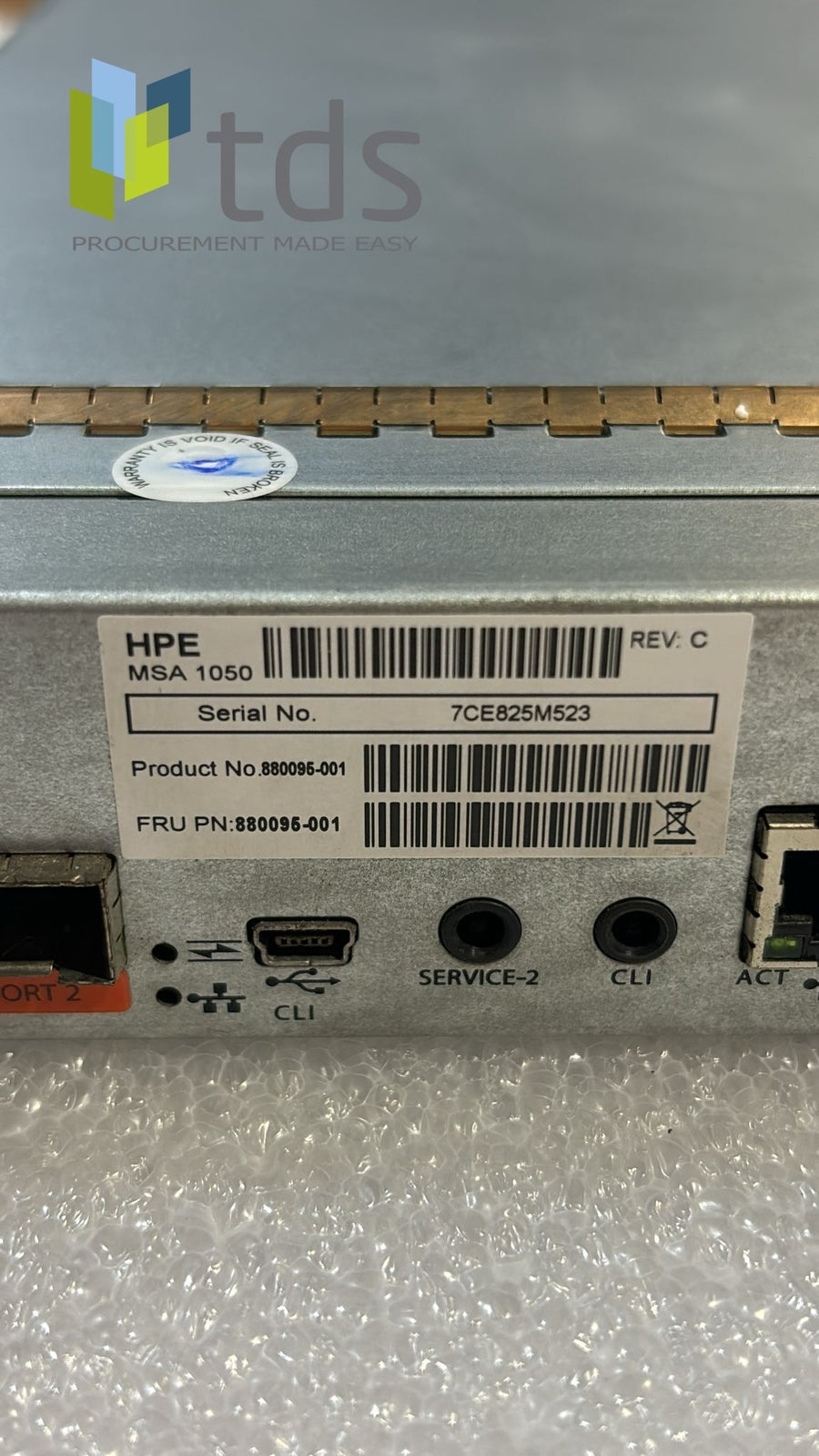 HP 880095-001 MSA 1050 Controller - Label | Alo Tech Solutions