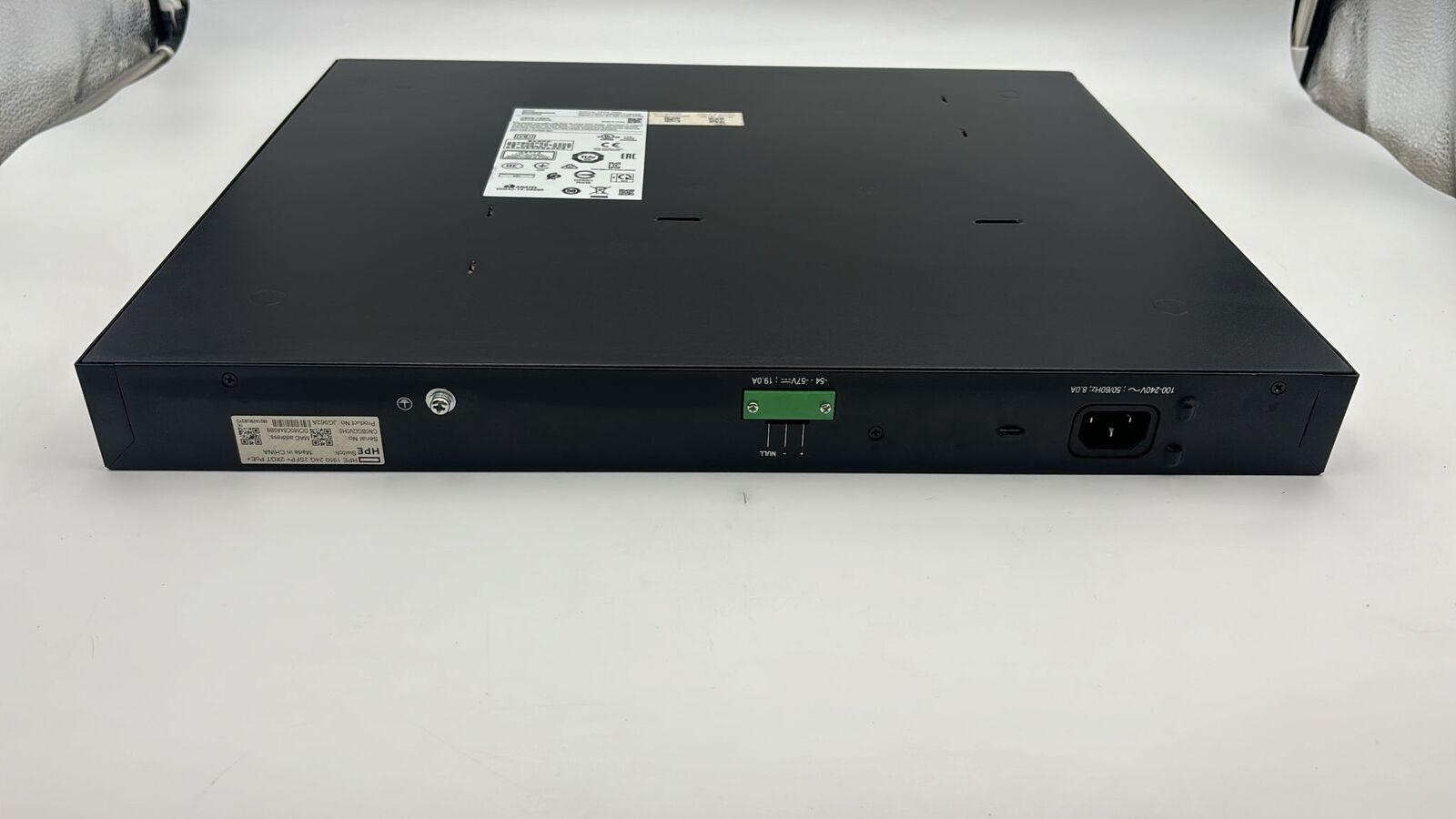 HPE JG962A OfficeConnect 1950 24G PoE+ Switch - Rear View | Alo Tech Solutions