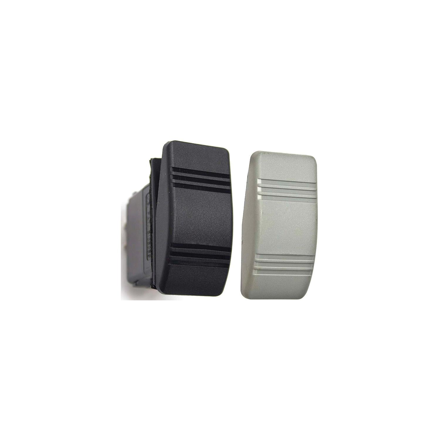 Sierra RK19850TP Black & Gray Rocker Switch, DPDT, Contura III Non-Illuminated, Mom On/Off/Mom On, 6 Blade