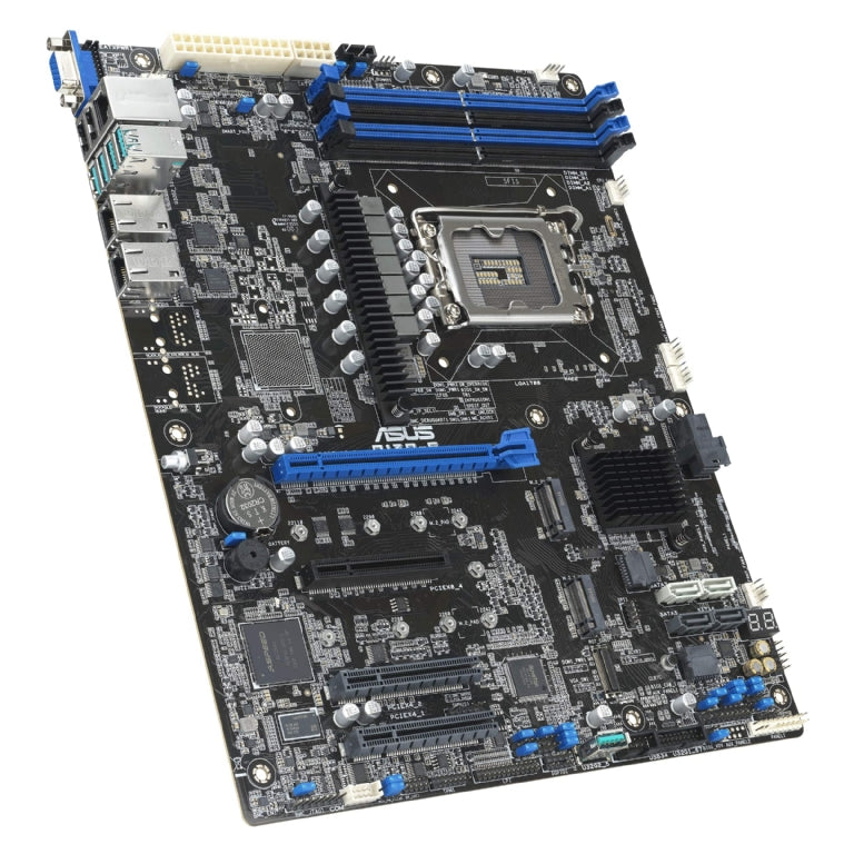ASUS P13R-E Server Motherboard. Xeon E-2400 Support. Dual Gigabit LAN Onboard. VGA Video Onboard. Integrated IPMI Remote KVM. Includes ASMB11 Module