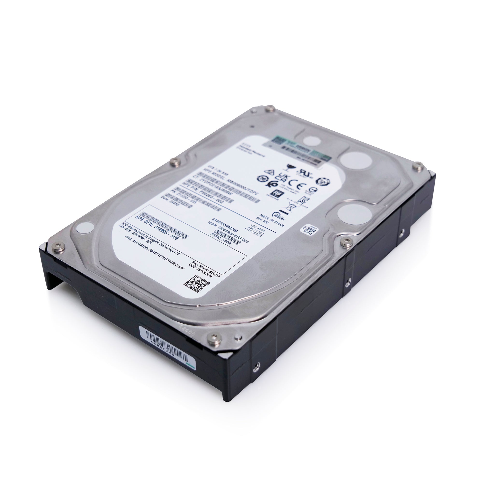 HP/Seagate 7E10 ST8000NM024B 8TB 7.2K RPM SAS 12Gb/s 512e 3.5in Refurbished HDD