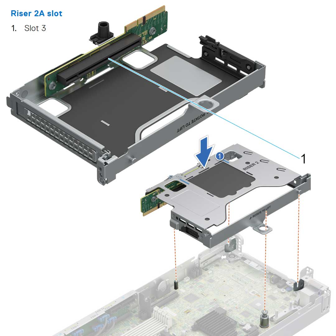 Dell XR8620t Riser Config 1 (R1A + R2A)