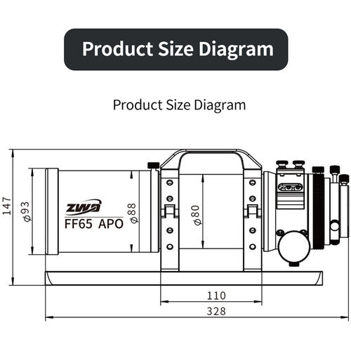 ZWO FF65mm Astronomical Telescope