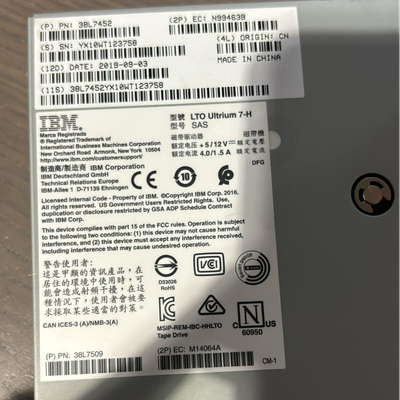 IBM 38L7452 LTO7 Tape Drive - Label | Alo Tech Solutions