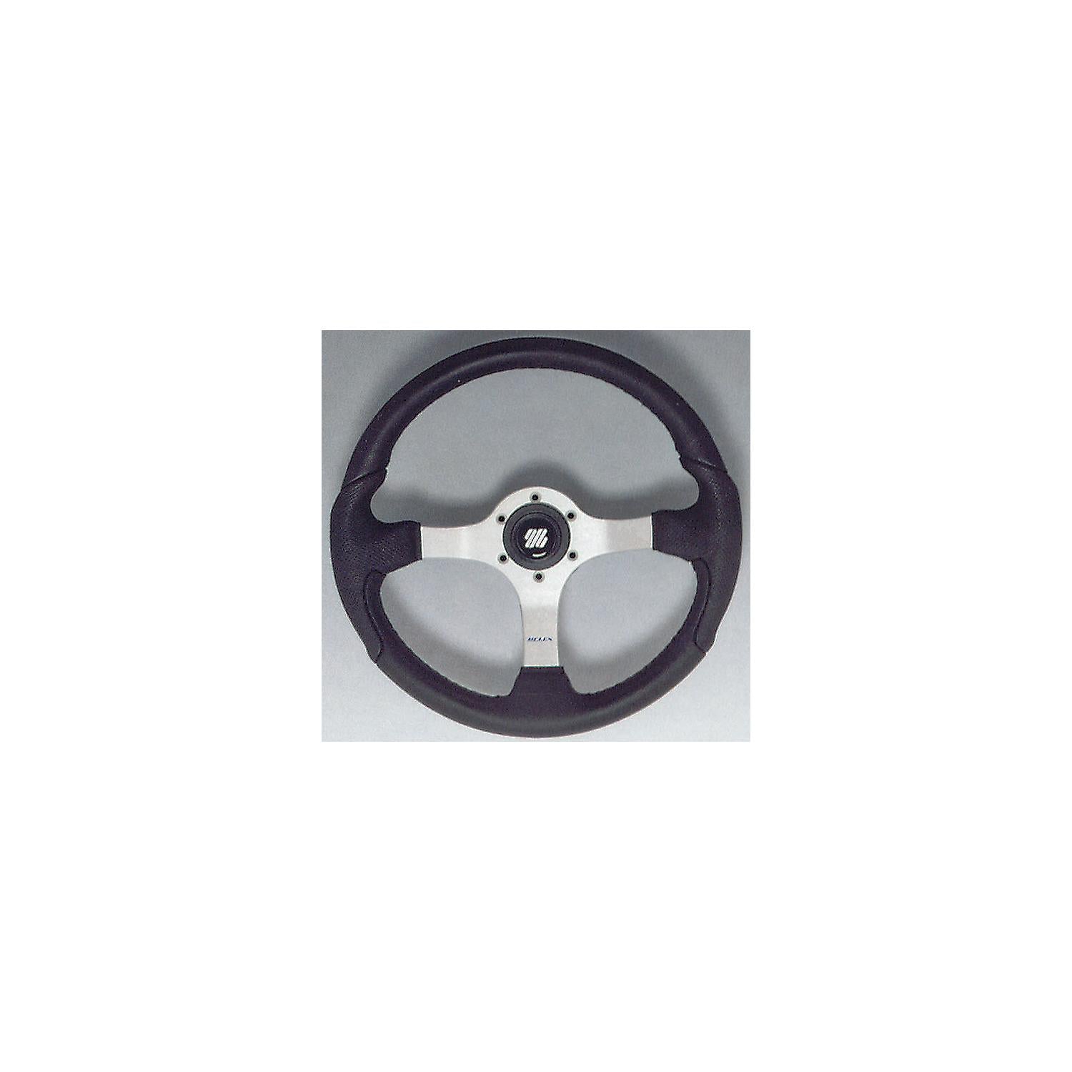 Uflex NISIDABP Steering Wheel, Polished Finish w/Black Grip