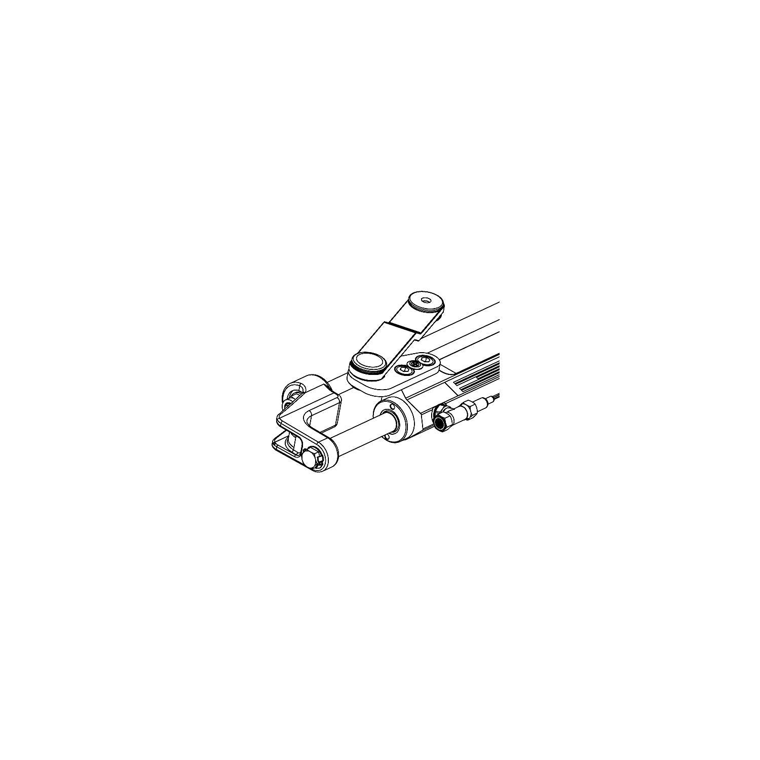 Uflex USA UC128-SVS 2P Uflex UC128-SVS 2P Uflex Silversteer Front Mount, Hydraulic Port Steering Cylinder w/Offset Arm, 7.3cu.in.
