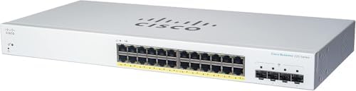 Cisco Business CBS220-24T-4X Smart Switch | 24 Port GE | 4x10G SFP+ | 3-Year Limited Hardware Warranty (CBS220-24T-4X-NA