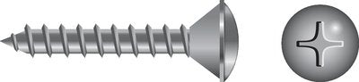 Seachoice SC0589 Phillips Tapping Screws Oval Head, #8 x 1-3/4"