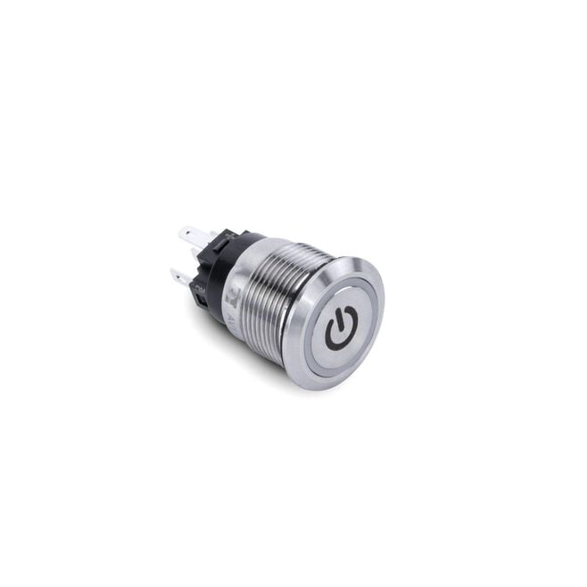 Sierra AV10060G Push-Button Switch, Off/On, Green Halo LED w/On-Off Symbol