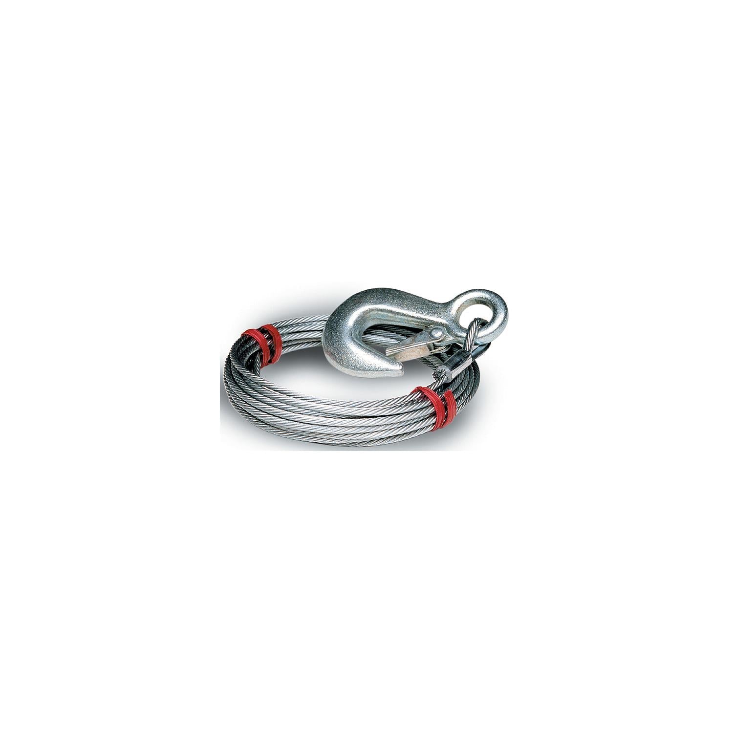 Tie Down Engineering 59379 Galvanized Steel 7 x 19 Winch Cable w/ Galvanized, Latch Hook