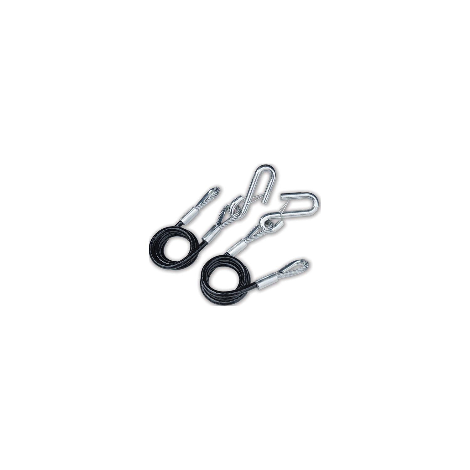 Tie Down Engineering 59541 36" Black Vinyl Jacketed Hitch Cables w/ "S" Hooks, Sold as Pair