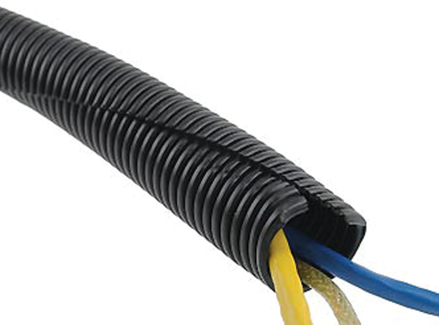 Trident Marine 128-0126 Trident Split Wire Conduit 1/2" X 50', Black