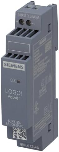 6EP3330-6SB00-0AY0 | SIEMENS Logo!Power 24 V / 0.6 A STABILIZED Power Supply Input: 100-240 V AC Output: DC 24 V / 0.6 A
