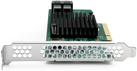 H!Fiber LSI SAS 9211-8i RAID Controller Card, 6Gb/s Internal SAS/SATA HBA Card, LSI 2008 Chip, PCI Express 2.0 X8, 2X SFF-8087 Ports|B0BKQDJLZ9