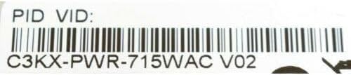 C3KX-PWR-715WAC Power Supply Output: 715W for Catalyst 3750X 3560X|B0CDXLVL8M