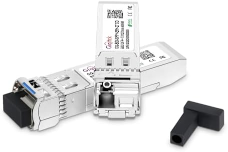 1 Pair 10GBASE-BX60-UD BiDi SFP+ Module, TX 1270nm/1330nm, RX 1330nm/1270nm, 60km DOM Simplex LC/UPC SMF Optical Transceiver Networking Mini Gbic for Dell GP-SFP-10GBX-U-60/ GP-SFP-10GBX-D-60|B0DQ7LLWCR