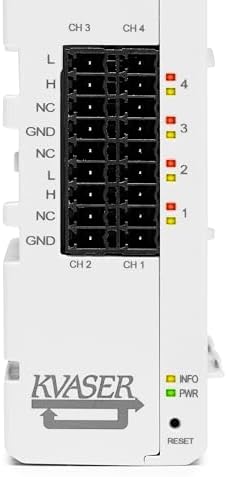 Kvaser DIN Rail SE400S-X10 Multichannel Ethernet to CAN/CAN FD Interface|B0FPZRQFWP