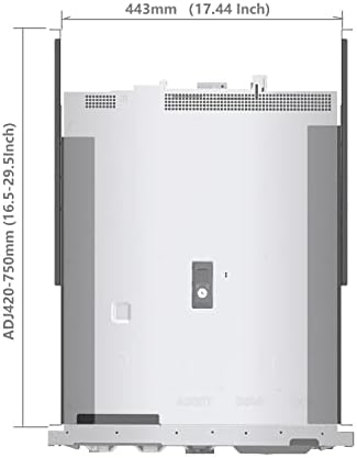 JINGCHENGMEI 1U Universal 4-Post Rack Mount Server Shelf Rails for Dell Compaq HP IBM APC - 16.5-29.5 Inches Adjustable Depth-110 lbs Capacity (16.5-29.5" Rails)|B0BRN254KP