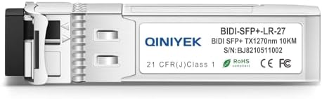 A Pair 10G BIDI SFP+ Single Mode Fiber Module, 10Gb SFP+ LC LR 1270nm 1330nm, Bidi Gbic for Cisco SFP-10G-BXD-I (1330nm-TX/1270nm-RX) / SFP-10G-BXU-I (1270nm-TX/1330nm-RX),10~20KM, with DOM|B0CYC6P6KF