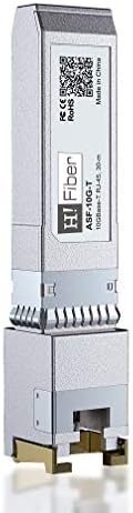 H!Fiber 10Gb SFP+ to RJ45 Module, 10Gbase-T Ethernet SFP+ Copper Transceiver for HP Procurve &HP Aruba, MikroTik, Ubiquiti, Unifi, Netgear, QNAP, D-Link and More, Cat6a/Cat7,30m (98ft)|B07L9RJZF7