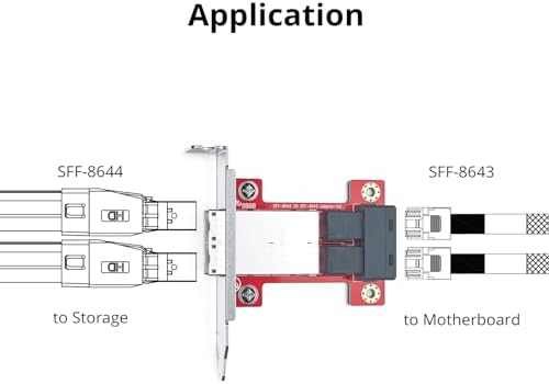 H!Fiber 12G Internal PCIe Controller Card, 8 Ports 12Gb/s SATA + SAS HBA Card, Broadcom's 3008 Chip, PCI Express 3.0 X8, 2X Mini SAS SFF-8643 Ports, Same as 9300-8I with Low Profile Bracket|B0BTM28KFJ