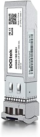 10GTEK 10GBase-SR SFP+ LC Transceiver, 10G 850nm Multimode SFP Module, up to 300 Meters, for Cisco SFP-10G-SR, Meraki MA-SFP-10GB-SR, Ubiquiti UniFi UF-MM-10G, Fortinet, TP-Link and More, Pack of 2|B08BP55663