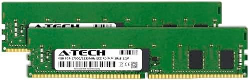A-Tech 8GB Kit (2x4GB) DDR4 2133MHz PC4-17000 ECC RDIMM 1Rx8 Single Rank 1.2V ECC Registered DIMM 288-Pin Server & Workstation RAM Memory Upgrade Modules (A-Tech Enterprise Series)|B0DYKYPT2W