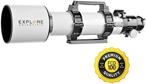 Explore Scientific FCD100 Series ED102 102mm f/7 Air-Spaced Aluminum Apochromatic Triplet Refractor Telescope (OTA Only), 1.14 arcsec Resolution, 714mm Focal Length|B0758NQV6Q