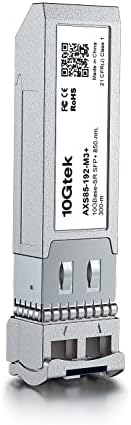 10Gtek 10GBase-LR SFP+ Transceiver, 10G 1310nm SMF SingleMode Fiber Optic Module, 10km, for Cisco SFP-10G-LR, Meraki MA-SFP-10GB-LR, Ubiquiti UniFi UF-SM-10G, Fortinet, Mikrotik, Netgear, Pack of 2|B08BP4M8LV