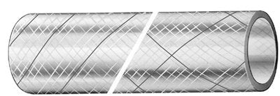 Trident Marine 3/4" x 50' Clear Reinforced PVC Hose Tubing Red & Blue Tracer