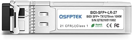 1 Pair 10G SFP+ Bidi Transceivers, 10gbe SFP LC Single-Mode Module, Bi-Directional Mini gbic for Cisco SFP-10G-BXD-I (1330nm-TX/1270nm-RX) / SFP-10G-BXU-I (1270nm-TX/1330nm-RX),10KM, with DDM|B07QLKDZJH
