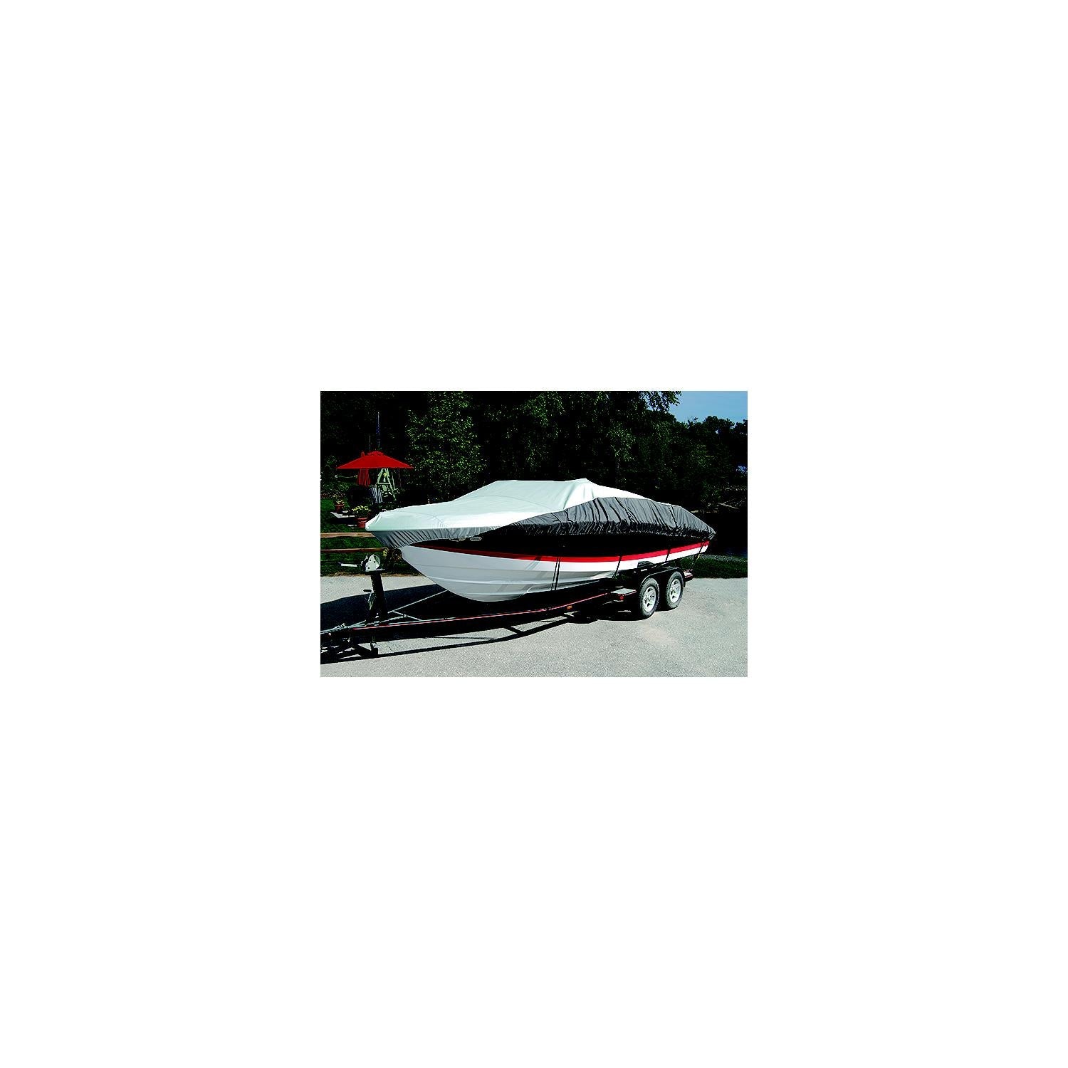 Taylor Made 70902 BoatGuard Eclipse Two-Tone Boat Cover, Heavy Duty Polyester, Includes Storage Bag, Tie-Downs, Support Pole