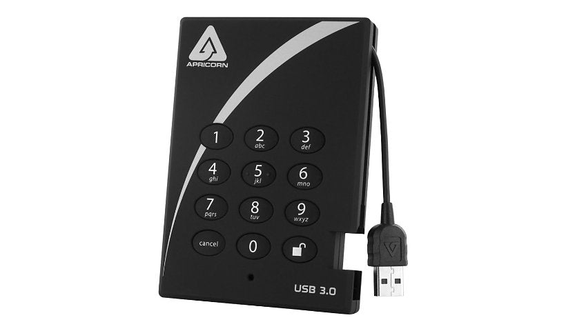 Apricorn Aegis Padlock 3.0 A25-3PL256-2000 - hard drive - 2 TB - USB 3.0